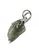 Pendentif en Moldavite Brute & Argent