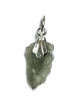 Pendentif en Moldavite Brute & Argent