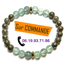 Bracelet Boules en Fluorite...