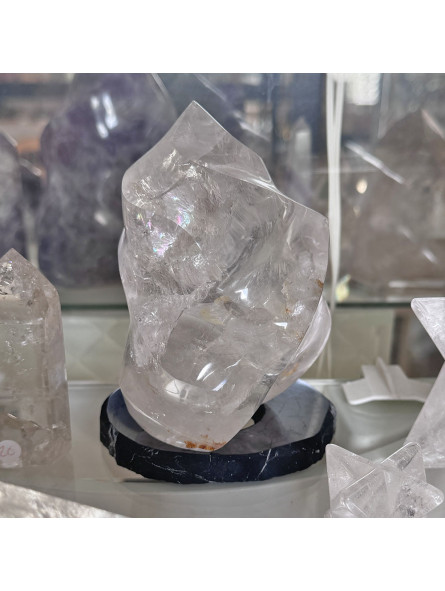 Socle en Shungite pour Sphères et minéraux