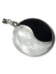 Pendentif Yin & Yang en Obsidienne & Cristal de Roche