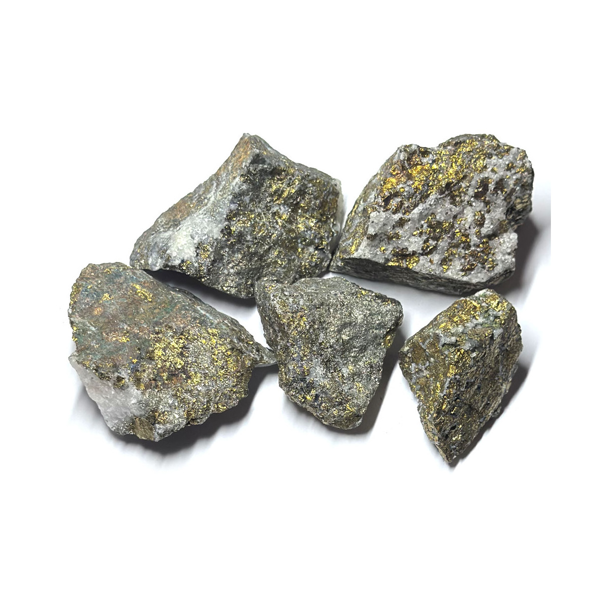 Chalcopyrite Brute sur Quartz