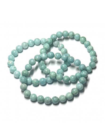 Bracelet en Amazonite - Boules de 8 mm