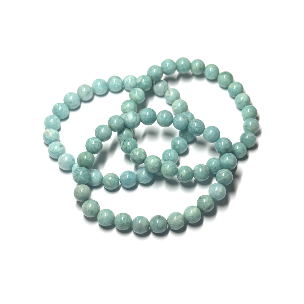 Bracelet en Amazonite - Boules de 8 mm
