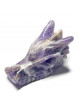 Tête de Dragon en Améthyste Rubanée