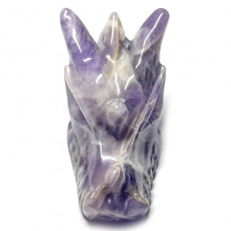 Tête de Dragon en Améthyste Rubanée