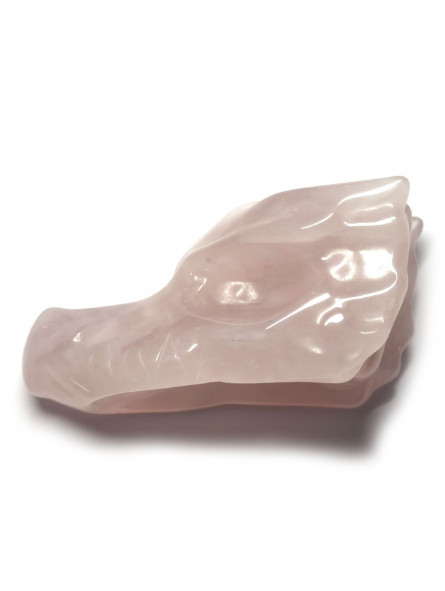 Tête de Dragon en Quartz Rose