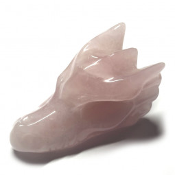 Tête de Dragon en Quartz Rose