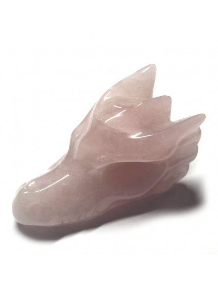 Tête de Dragon en Quartz Rose