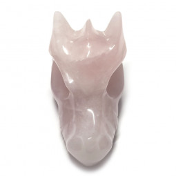 Tête de Dragon en Quartz Rose