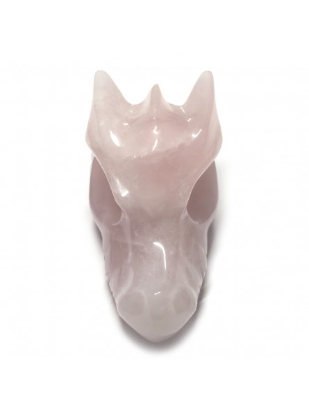 Tête de Dragon en Quartz Rose
