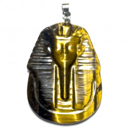 Pendentif en Oeil de Tigre - Masque de Pharaon