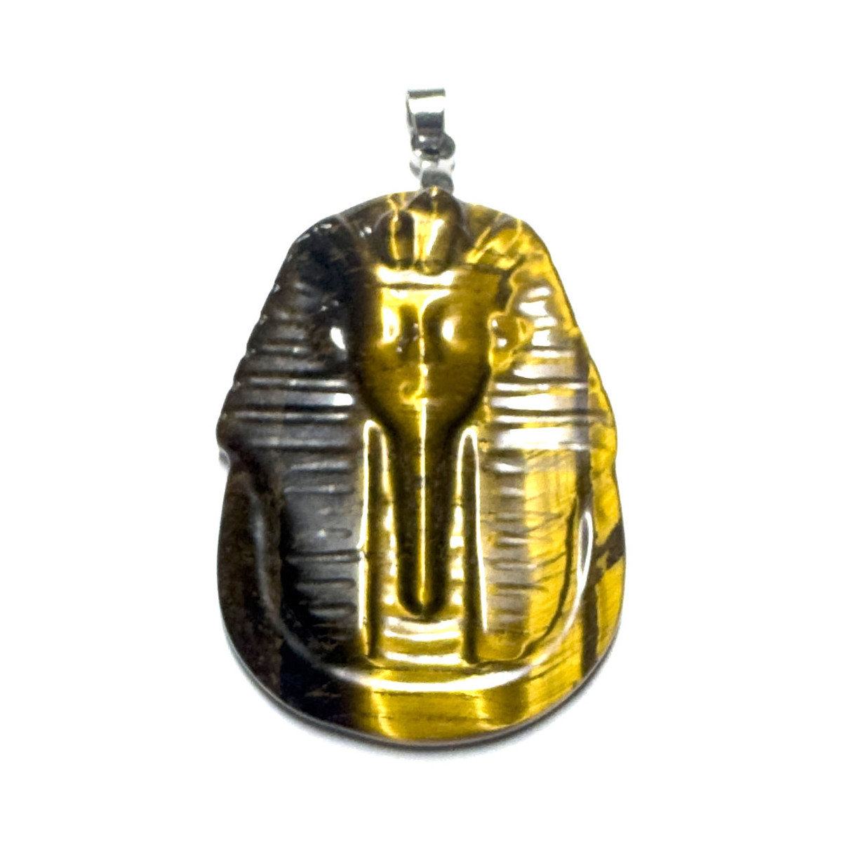 Pendentif en Oeil de Tigre - Masque de Pharaon