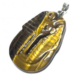 Pendentif en Oeil de Tigre - Masque de Pharaon