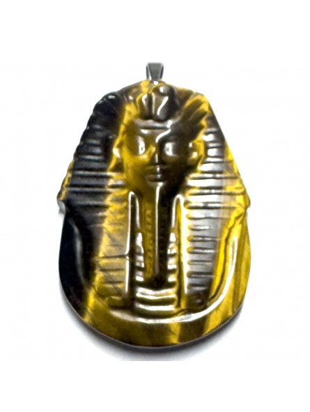 Pendentif en Oeil de Tigre - Masque de Pharaon