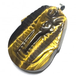 Pendentif en Oeil de Tigre - Masque de Pharaon