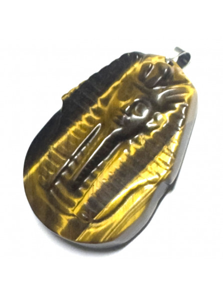 Pendentif en Oeil de Tigre - Masque de Pharaon