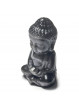 Statuette Bouddha en Obsidienne Argentée - 5 cm