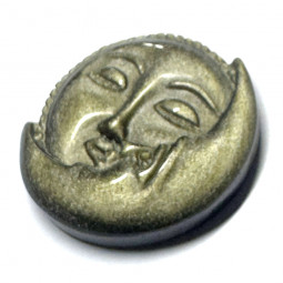 Soleil et Lune en Obsidienne Dorée - 4 cm