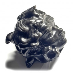 Tête de Médusa en Obsidienne Argentée