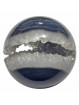 Sphère en Agate Noire ou Onyx Cristallisée