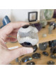 Sphère en Onyx ou Agate Noire Cristallisée