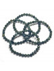 Bracelet en Agate Mousse - Boules Facettées