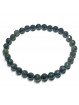 Bracelet en Agate Mousse - Boules Facettées