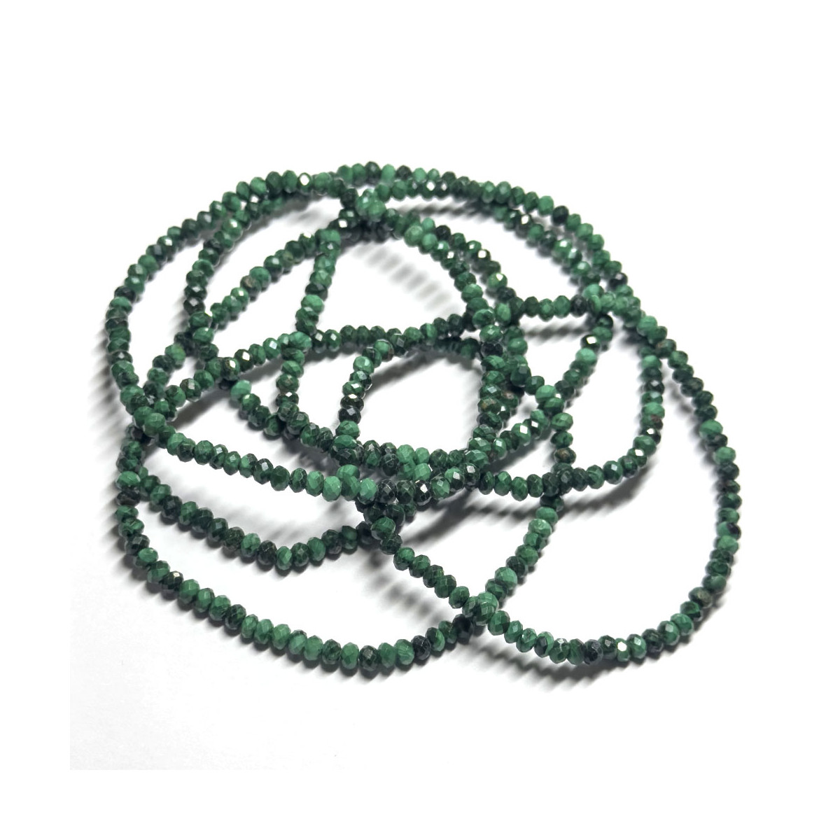 Bracelet en Malachite - Boules Facettées