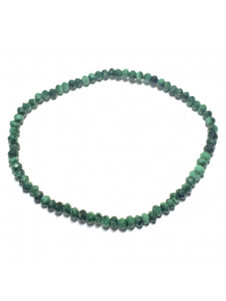 Bracelet en Malachite - Boules Facettées