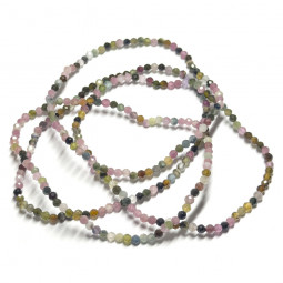 Bracelet en Tourmaline Multicolore - Boules Facettées
