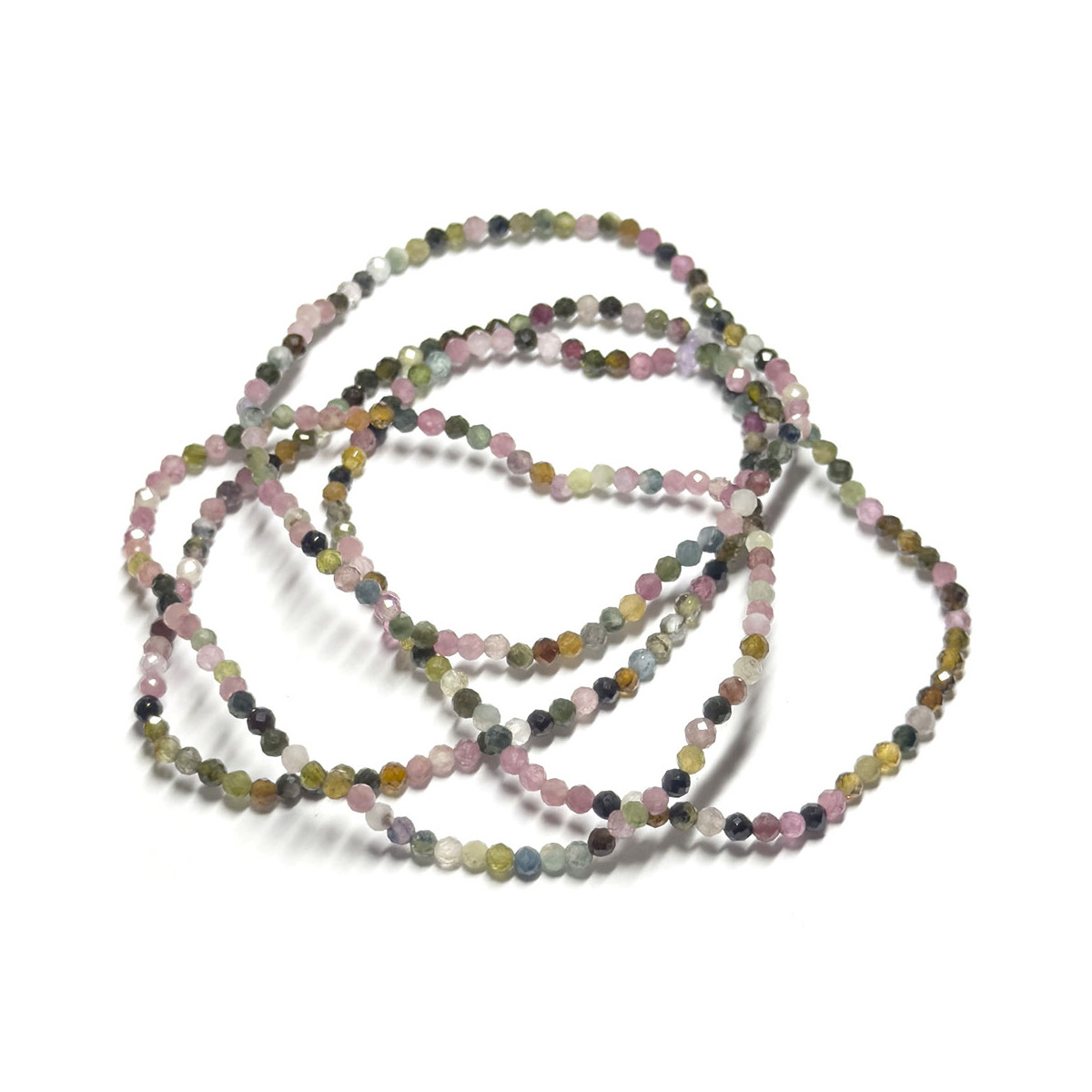Bracelet en Tourmaline Multicolore - Boules Facettées