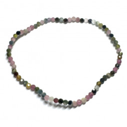 Bracelet en Tourmaline Multicolore - Boules Facettées