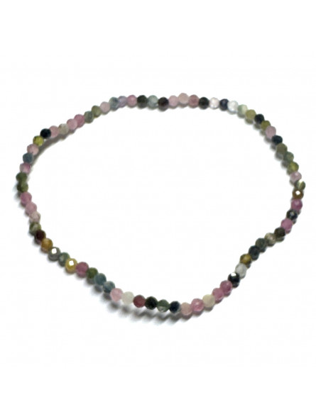 Bracelet en Tourmaline Multicolore - Boules Facettées