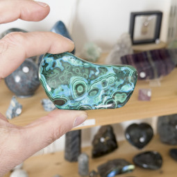 Forme libre en Malachite Chrysocolle - 125 Grammes