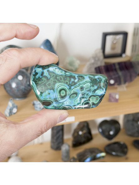Forme libre en Malachite Chrysocolle - 125 Grammes