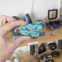 Forme libre en Malachite Chrysocolle - 125 Grammes