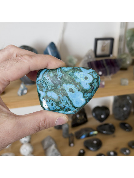 Forme libre en Malachite Chrysocolle - 115 Grammes