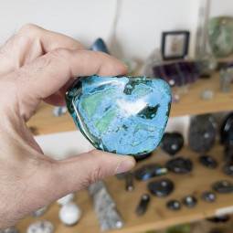 Forme libre en Malachite Chrysocolle - 115 Grammes