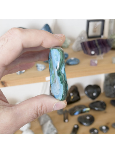 Forme libre en Malachite Chrysocolle - 115 Grammes