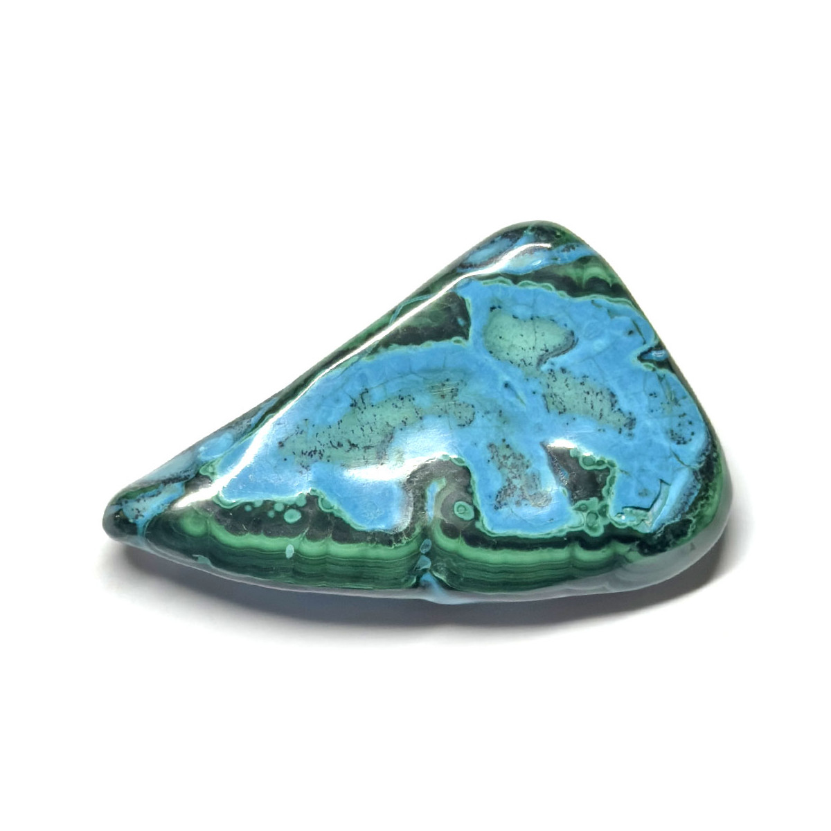 Forme libre en Malachite Chrysocolle - 74 Grammes