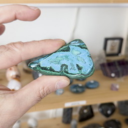 Forme libre en Malachite Chrysocolle - 74 Grammes
