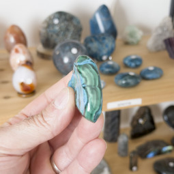 Forme libre en Malachite Chrysocolle - 74 Grammes