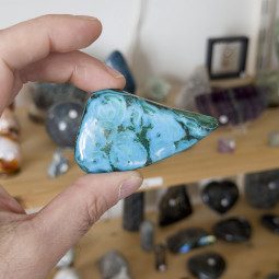 Forme libre en Malachite Chrysocolle - 74 Grammes