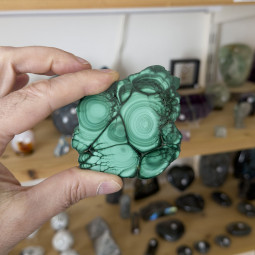 Tranche de Malachite de 115 Grammes