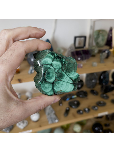 Tranche de Malachite de 115 Grammes