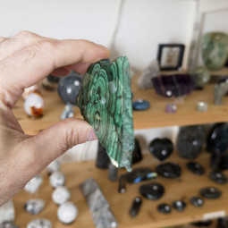 Tranche de Malachite - 125 grammes