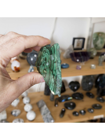 Tranche de Malachite - 125 grammes