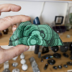 Tranche de Malachite - 125 grammes