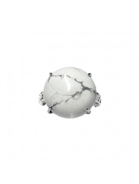 Bague Howlite en Argent 925